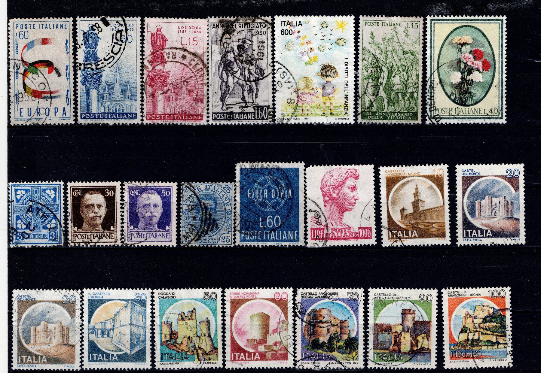 Tutti i francobolli: Briefmarken 129x Italien – Usato da Tenniken venduto da mik_6mxg 6