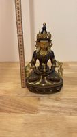 Tibetische Bronze Buddha-/Tara-Statue, ca. 20 cm, vergoldete