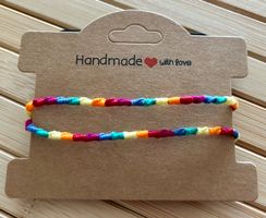 Regenbogen Armband / Rainbow Friendship Bracelet  - Handmade