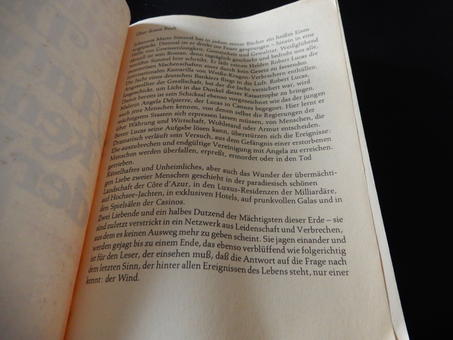 Libri: Simmel - Die Antwort kennt nur der Wind – Usato da Erstfeld venduto da Mario_boe0 1