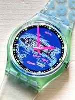 Swatch Swiss Uhr Damen Fisch Motiv transparent