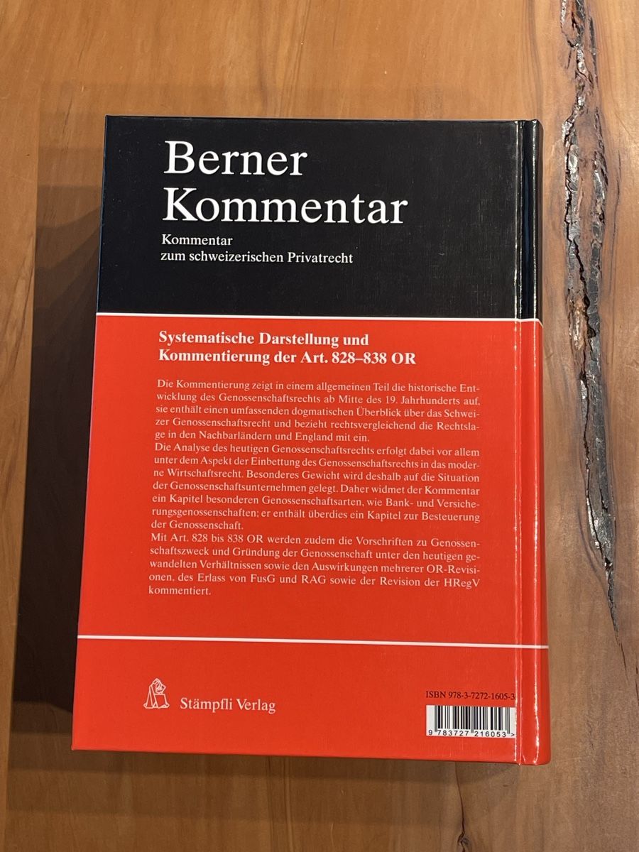 Bücher: Berner Kommentar, Art. 828-838 OR, 2. A., 2021 – Neu (gemäss Beschreibung) aus Volketswil von doughboy 2