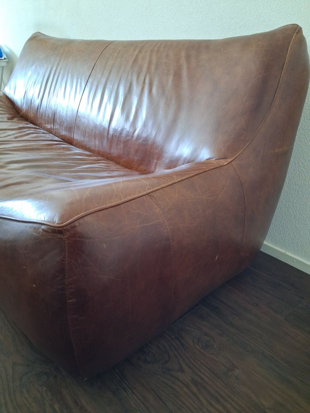 Maisons du monde Sofas: Canapé cuir brun GEORGE 180 cm – Gebraucht aus Palézieux-Village von Rob_6l8k 2