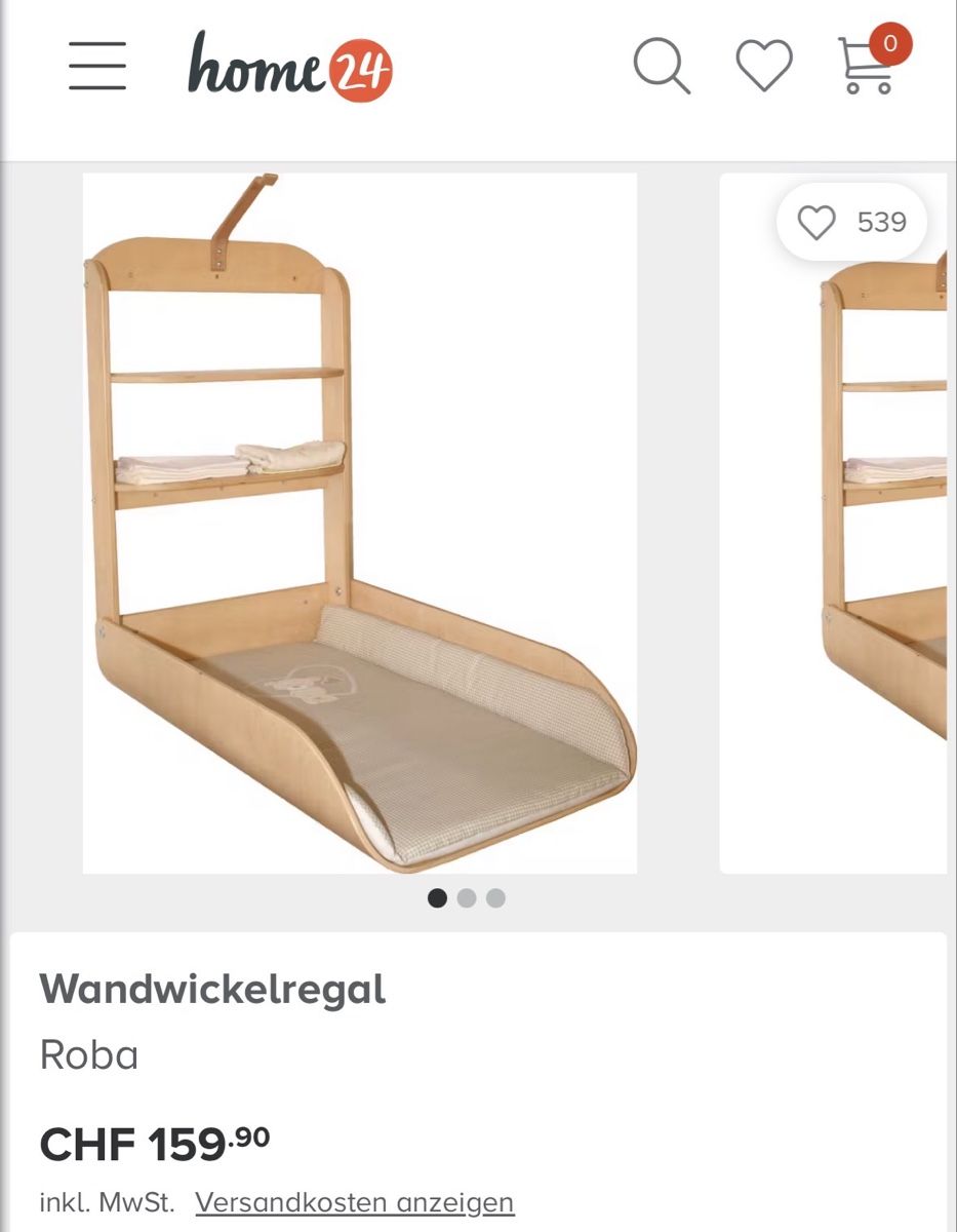 Fasciatoi & Accessori: Wandwickeltisch Roba Holz hell gebraucht – Usato da Niederuzwil venduto da MT5612 3