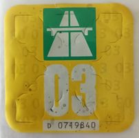 Vignette 2003, gebrauchte Autobahnvignette 03