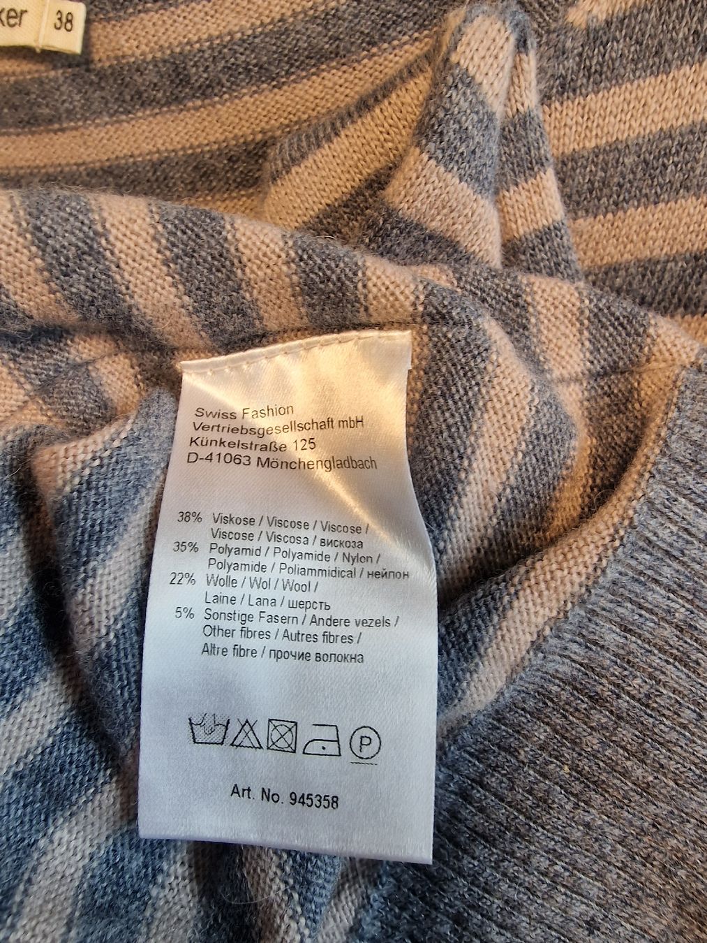 Vestiti: Barbara Becker Strickkleid Gr. 38 blau/grau – Usato da Biberist venduto da charobaum 3