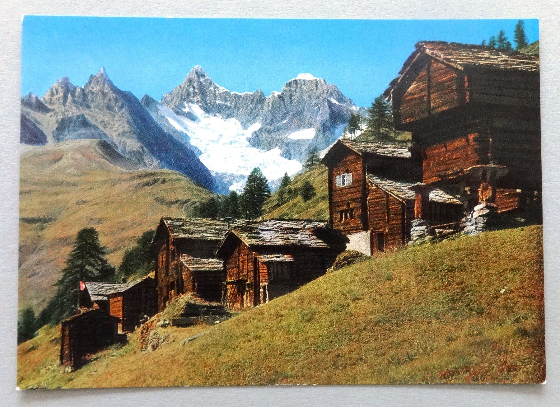 Ansichtskarten: Zermatt, Findeln mit Obergabelhorn – Gebraucht aus Fétigny von Billy2miny