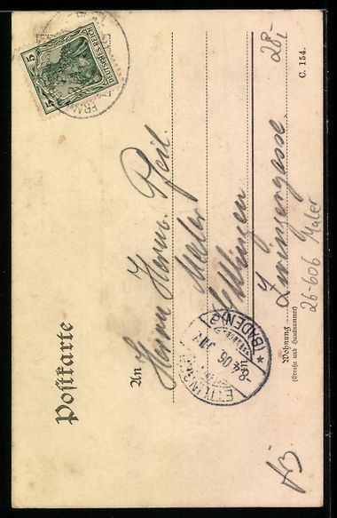 Cartoline postali: Handgemalt: Maler beim streichen eines Z – Usato da Berlin venduto da bartko-reher 1