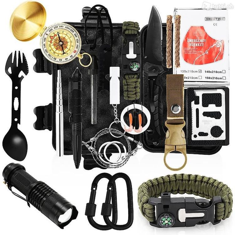 Survival Kit 18 in 1 Außen Notfall Gear TOP NEW Camping | Kaufen auf ...