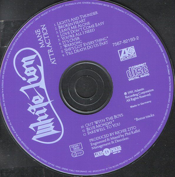 CD: White Lion – Mane Attraction – Usato da Brittnau venduto da Zibu 2