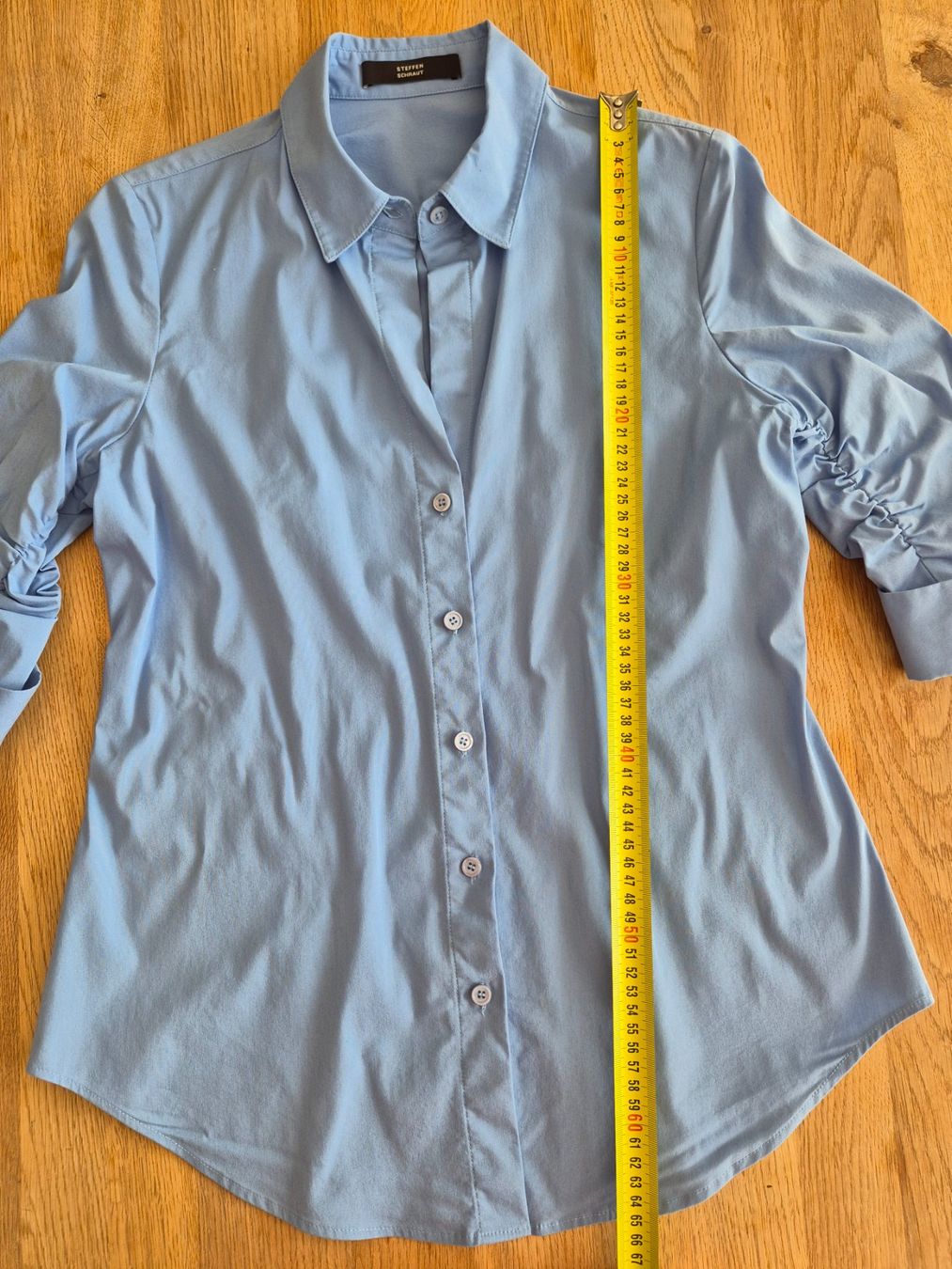 Steffen Schraut Camicette: Raffinierte Steffen Schraut Hemd-Bluse | Gr. 36 | hellblau – Usato da Balgach venduto da KaorinNoire 1
