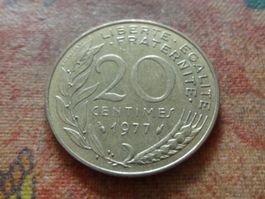 FRANCE  20 Centimes  1977  (P)