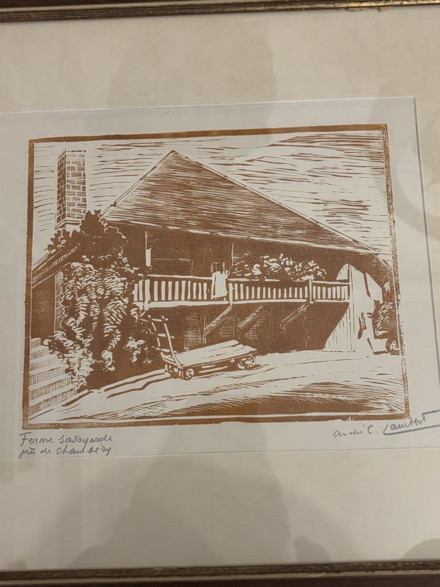 Incisioni: Gravure Ancienne Signée Lambert, ferme savoyarde – Usato da Genève venduto da ati_tj8f 4