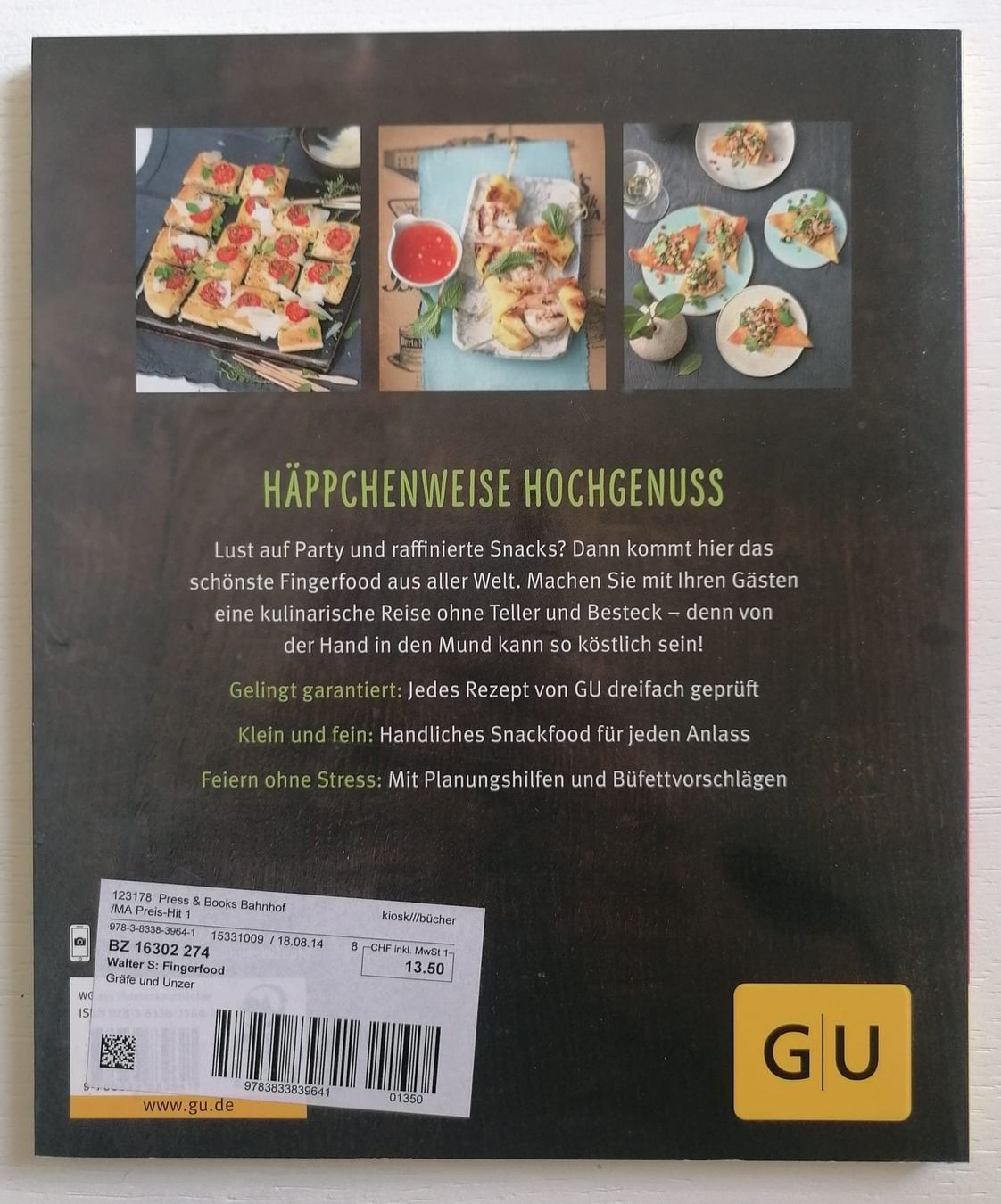Libri: Kochbuch Fingerfood GU – Usato da Winterthur venduto da Arkadii 1