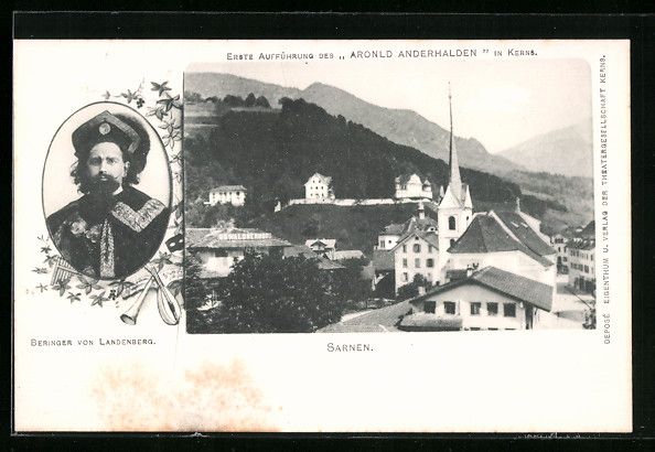 Cartoline postali: AK Sarnen, Blick auf den Kirchturm – Usato da Berlin venduto da bartko-reher