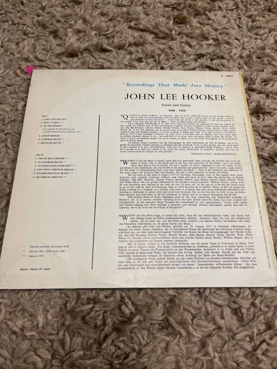 Dischi in vinile: John Lee Hooker Schallplatte "Historical Recordings" Top! – Usato da Unterkulm venduto da AnoliOccasion 1