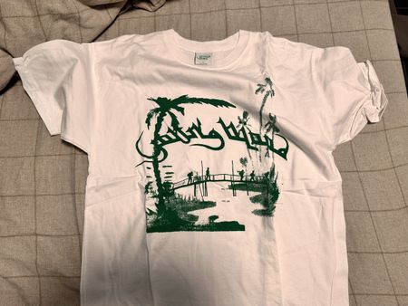 Velour Scars T-Shirt Green/White Size L - Summer Ready!