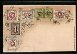 Litho Schweiz, Verschiedene Briefmarken,