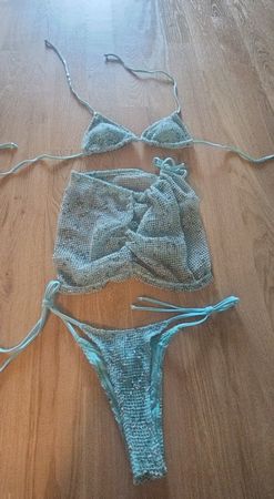 Hellgrünes / Türkis Bikini gewaschen