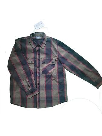 Hemd Kind Kariert Khaki NEU m. Etikett Gr. 140-146