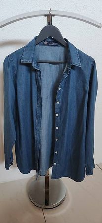 Jeansbluse NEU, Charles Robertson, Gr. 42, 100% Baumwolle