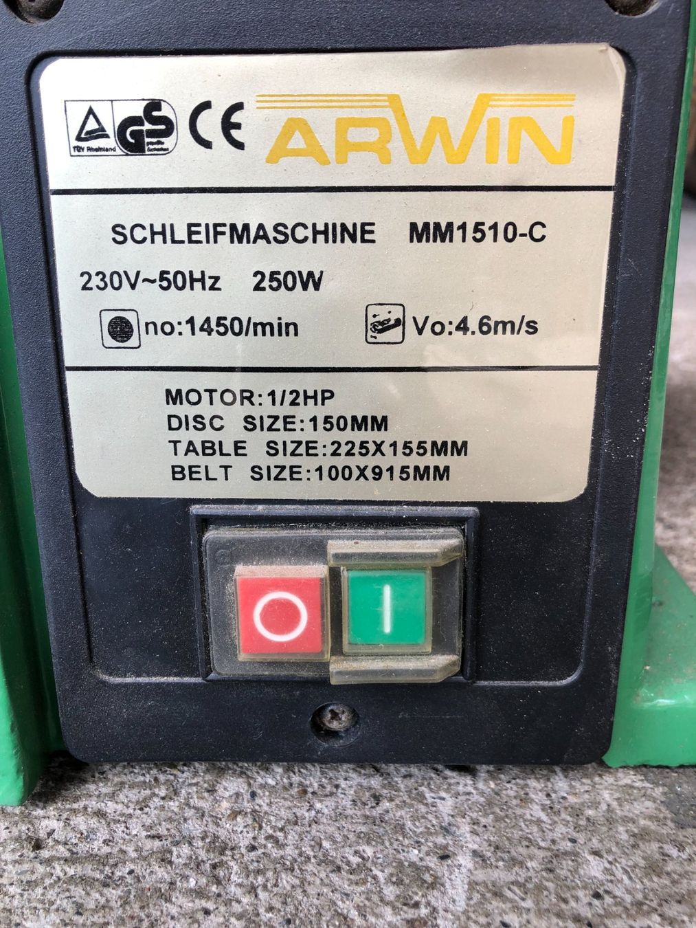 Smerigliatrici & Lucidatrici: Arwin MM1510-C Bandschleifmaschine – Usato da Winterthur venduto da tom_mg 1