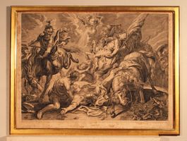 Rubens, grosser Stich im Goldrahmen eckvergoldet, 67 x 51 cm