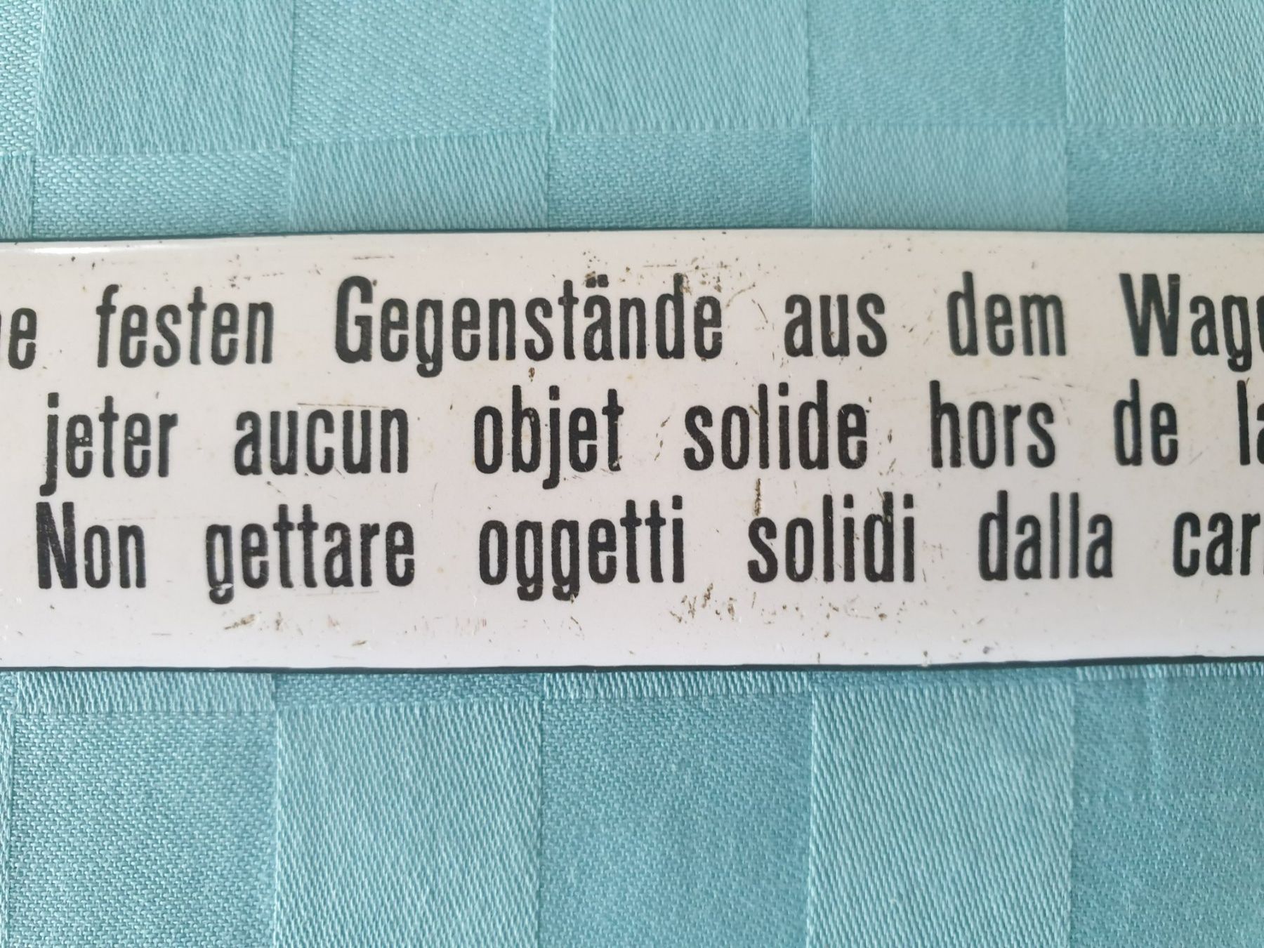 SBB/CFF/FFS Insegne: altes Email Schild Zug SBB Wagen – Usato da Mörschwil venduto da spirspi 2
