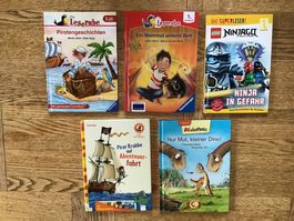 5 Erstlesebücher: Leseraabe, Ninjago, Pirat, Dino, Mammut!