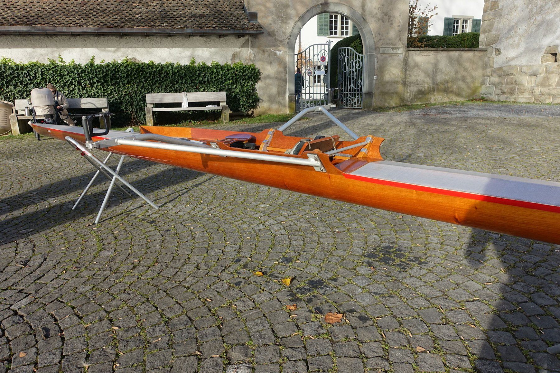 Barche: Rennruderboot aus Zedernholz - Skiff 1989 – Usato da Freienbach venduto da FPD8704