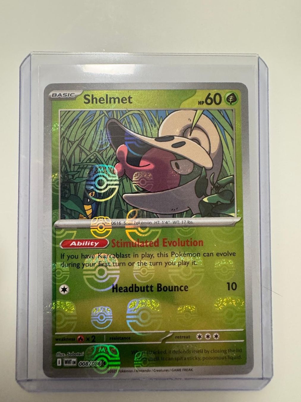 Pokémon Carte collezionabili: Shelmet | Masterball | WHT 008/086 | EN – Usato da Spreitenbach venduto da Snacky96