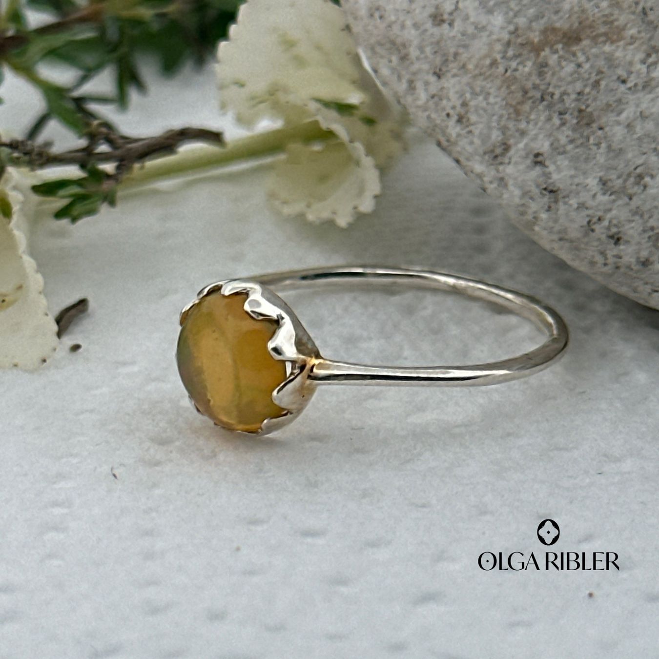Olga Ribler Anelli: Unikate Opal Ring  -  Sterling Silber 925 – Nuovo (secondo la descrizione) da Luzern venduto da Schmuckoutlet 5