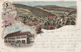 Gruss aus Langenbruck-Hotel z.Bären-Litho