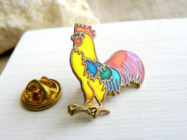 ❗ Coq Hahn Gockel irisé irisierend       +Versand Pin M13A.9