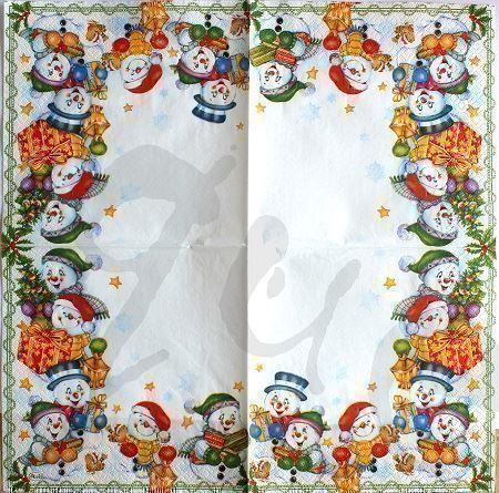 Servietten: Serviette schneemänner (w423) – Neu (gemäss Beschreibung) aus Schlatt TG von kreativ-atelier