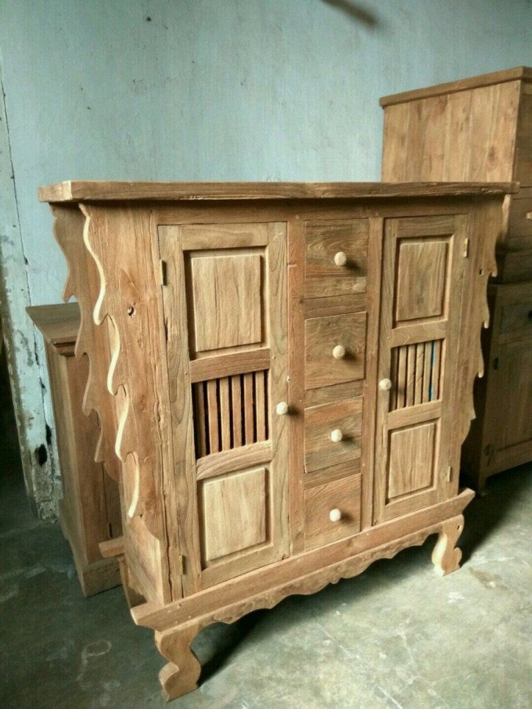 Credenze: Sideboard Teakholz Kommode Buffet Küchenschrank Esszimmer – Nuovo e nell'imballaggio originale da Daisendorf venduto da Wohn-Kult 2
