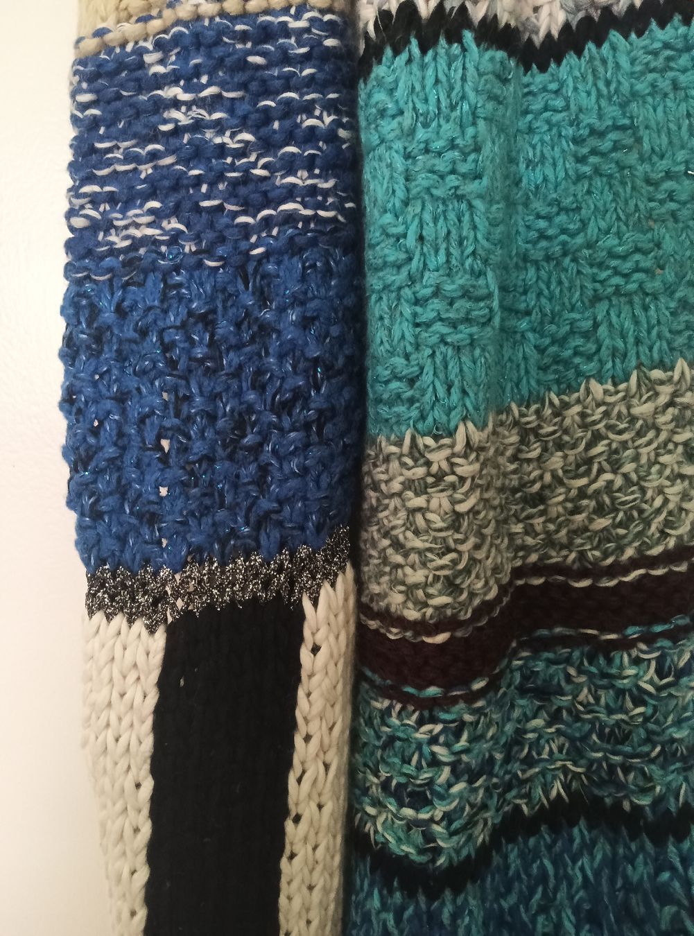Foulards, Tücher & Schals: Warmer Toque Strickschal im Patchwork Style – Gebraucht aus Zürich von Asteraki 2