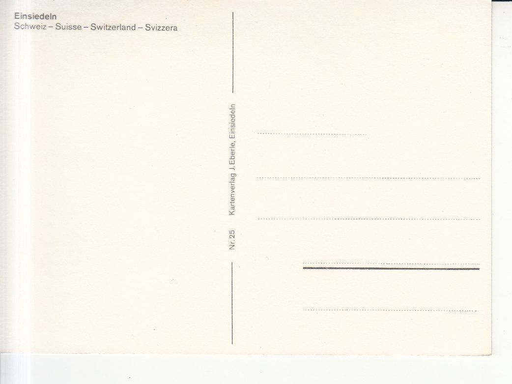 Cartoline postali: Einsiedeln ca. 1970 – Usato da Bürglen TG venduto da StampGraf 1