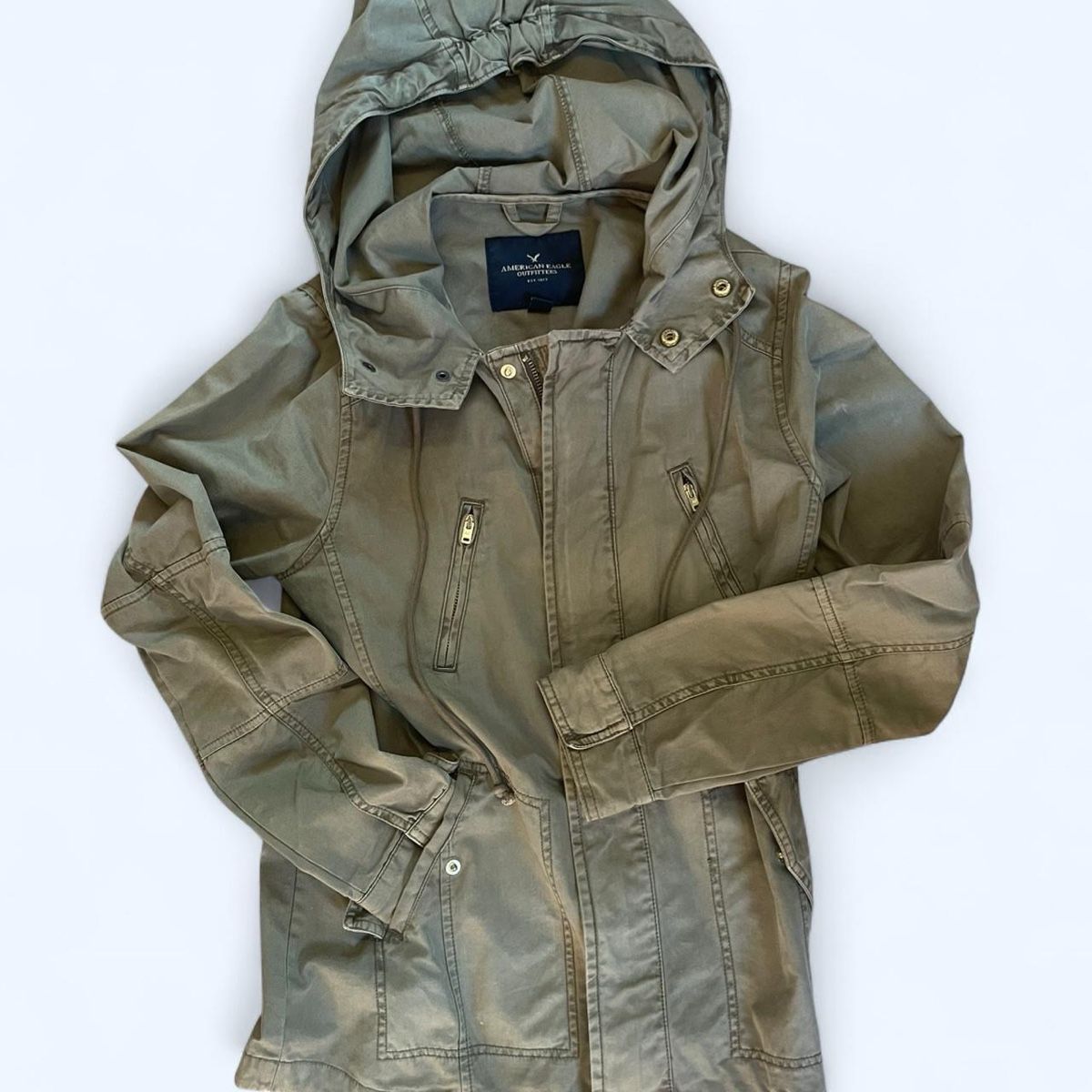 Giacche: Khaki Übergangsjacke mit Kapuze – Usato da Therwil venduto da nat_gtk5 2