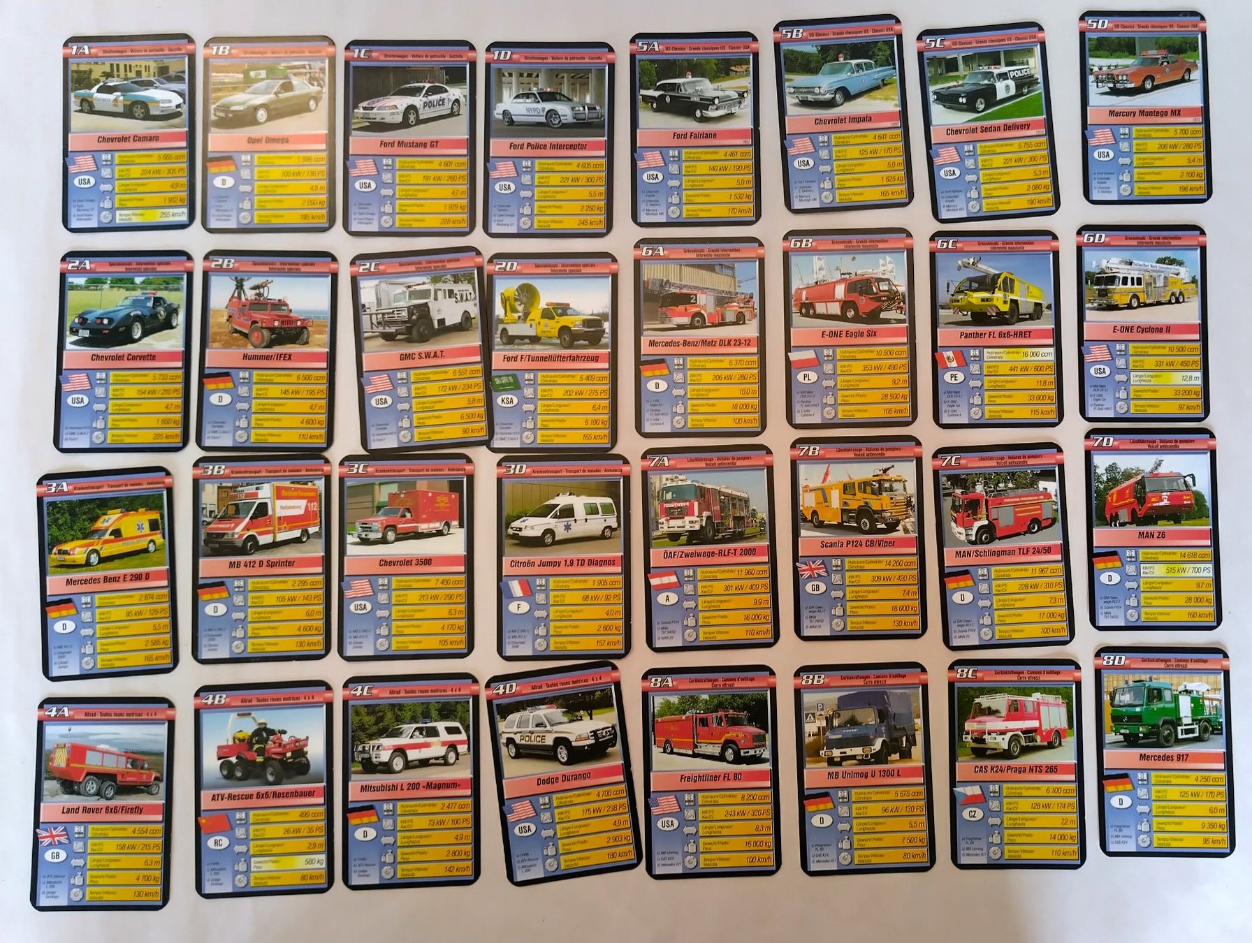Ravensburger Giochi: Auto Quartett - Blaulicht / Ravensburger ©2004 mit 32 Karten – Usato da Bellach venduto da JingleJerry 2