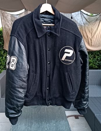 Coole Picaldi Sport Jacke aus Wolle und Leder Ärmeln, Gr. L