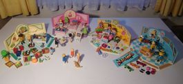 Playmobil 4 Shops mit ganz viel Zubehör -passt ideal zu Haus