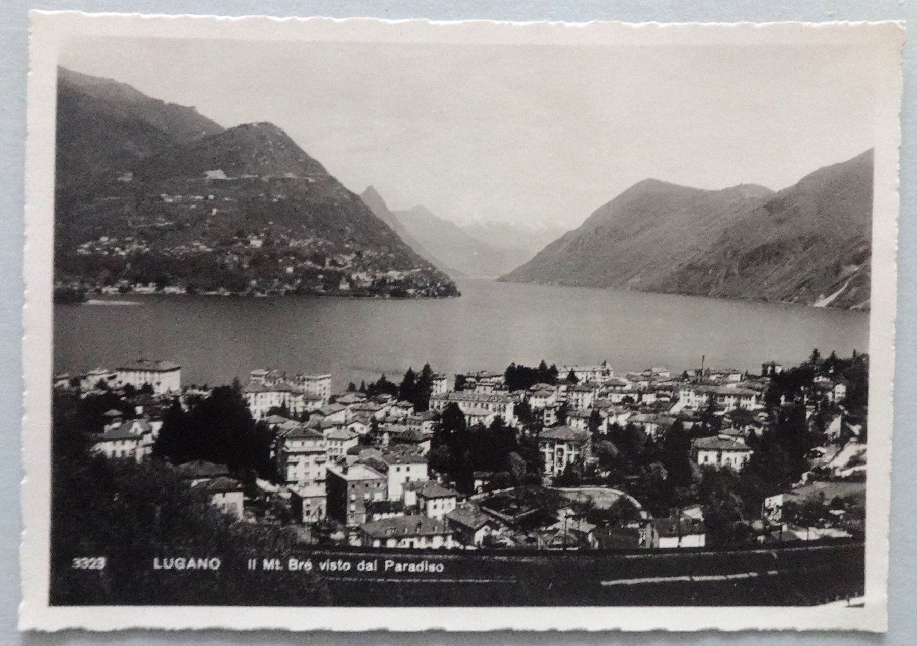 Cartoline postali: Lugano - Il Mt. Brè visto dal Paradiso – Usato da Fétigny venduto da Billy2miny