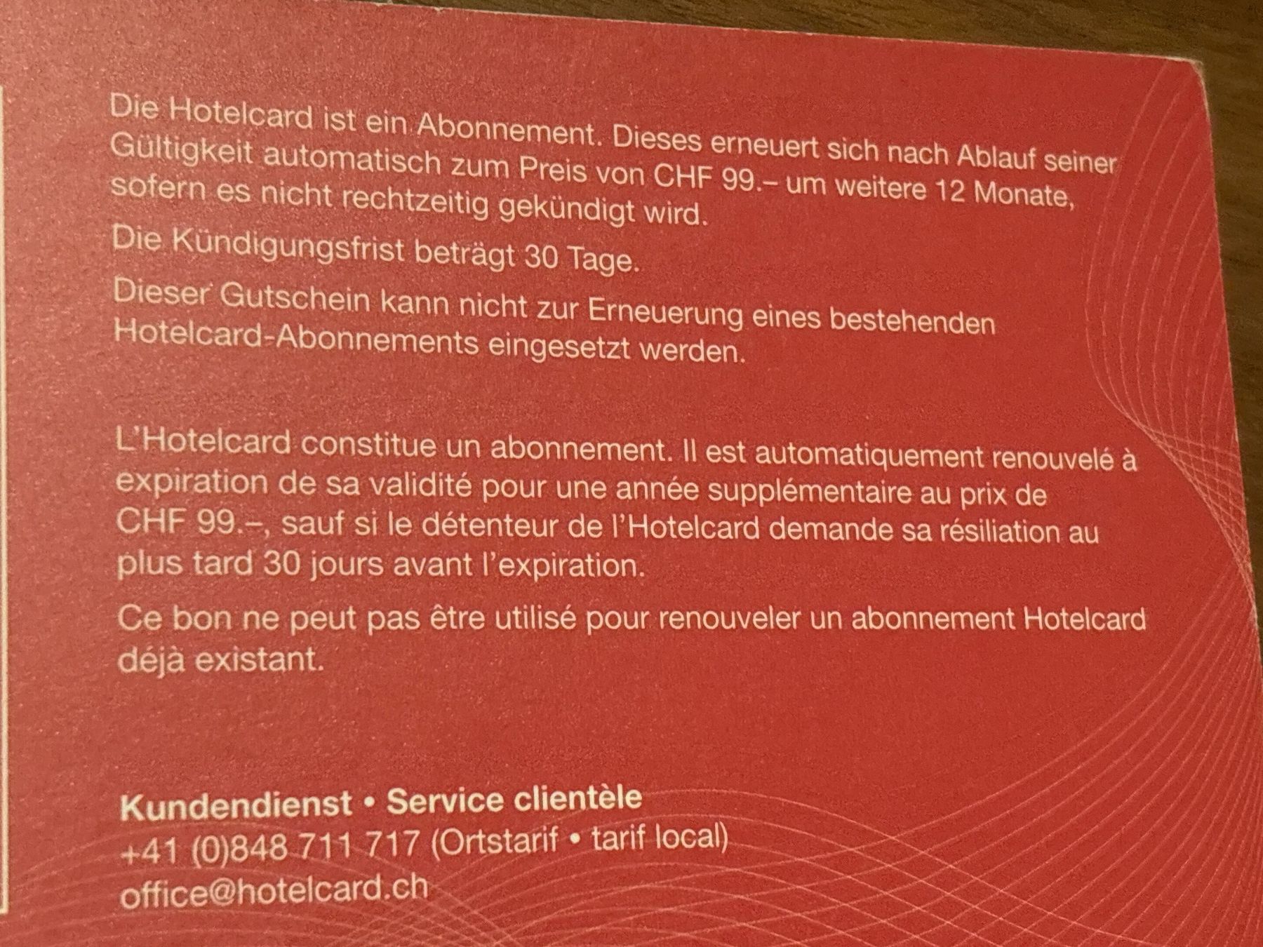 Hotelcard-Abo: 1 Jahr die halbe Schweiz entdecken! (Neu und ...