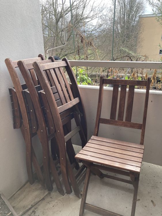 Klappbare Holzstühle für Garten / Balkon Kaufen auf Ricardo