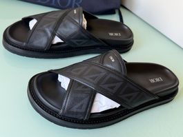 DIOR Aqua CD Diamond Oblique Jacquard Leder Sandale 42