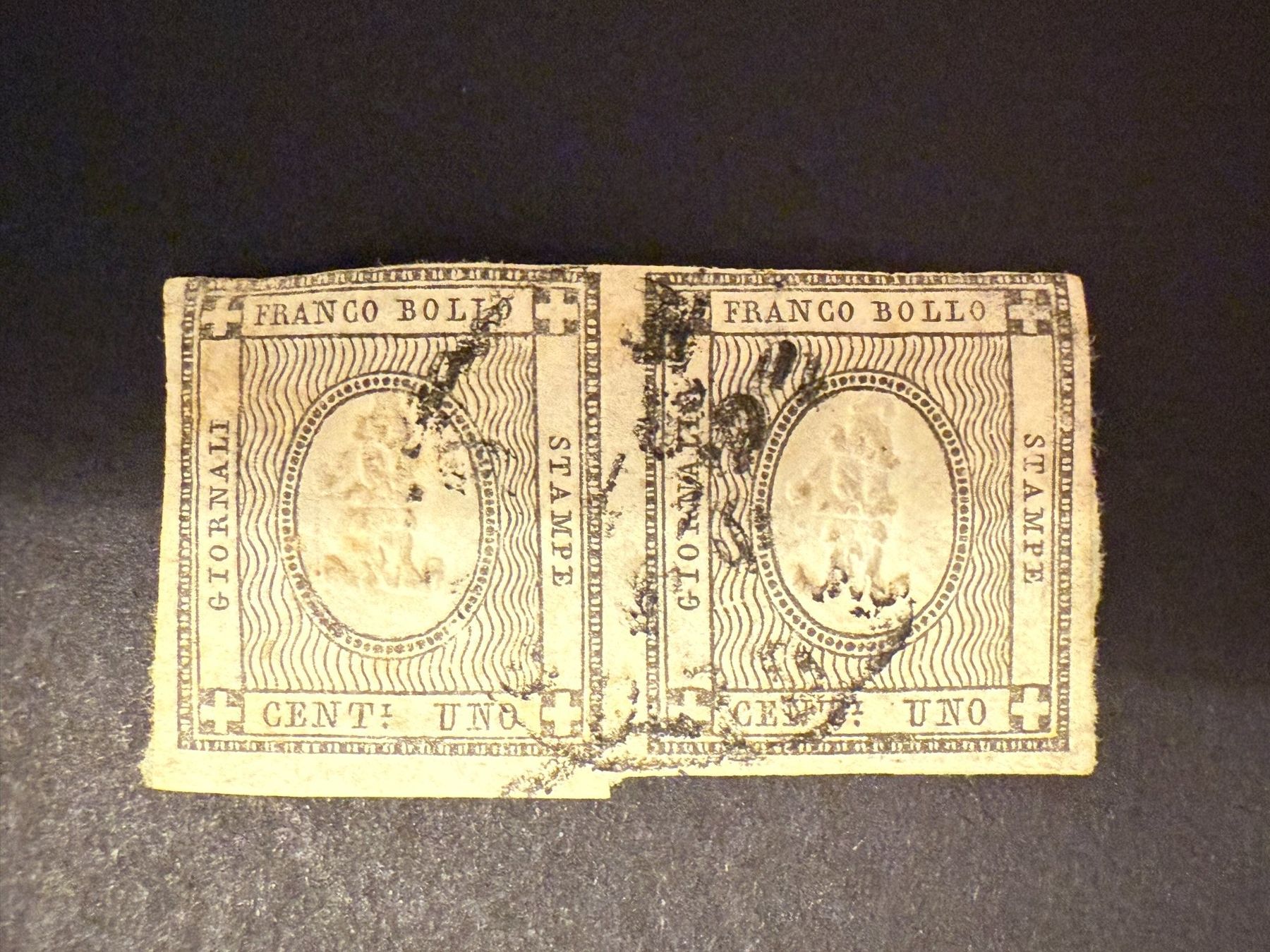 Tutti i francobolli: Originale, antike Zeitungsmarke, Franco Bollo, CENT. UNO – Usato da Caslano venduto da alaniselin