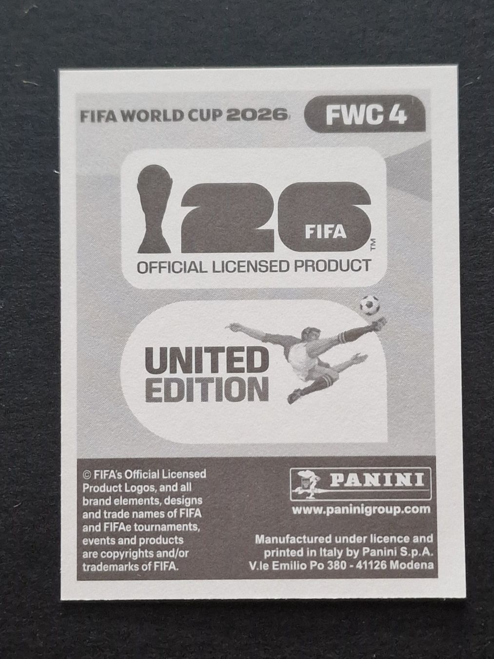 Panini Cartes à collectionner: Panini - FWC 4 – Neuf (Voir description) à Bouveret par psv01 1