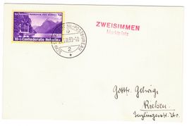 Carte de Zweisimmen BPA A184 pour Riehen le  21.VII.38