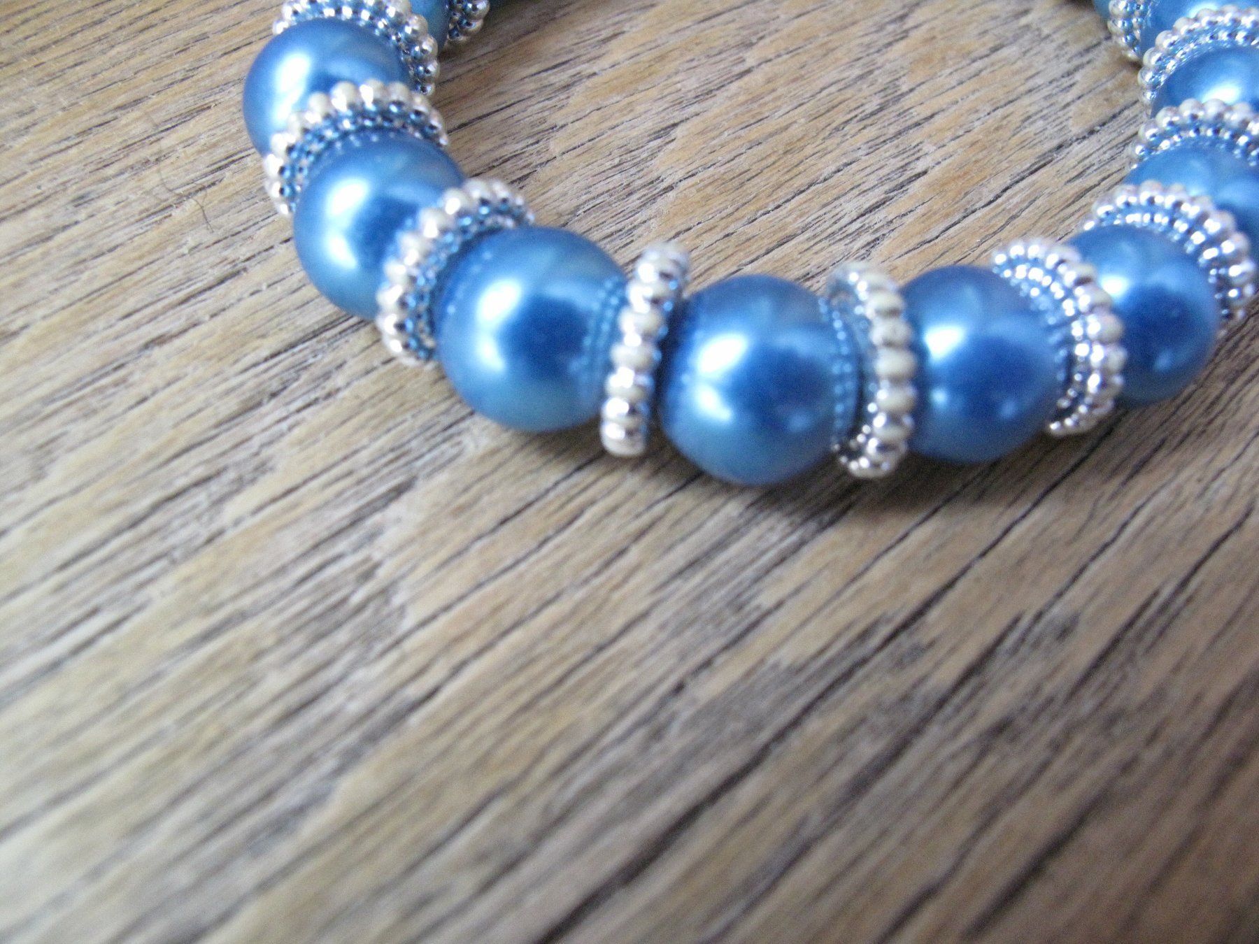 Catenine: Vintage Halskette, blau, silbrig – Usato da glarus venduto da Engel_888 5